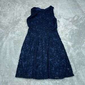 Navy Lace Sleeveless A-Line Dress Size 6 By Dressbarn NWT 6080